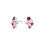 Rhd. Silver earring NADINENPR 2 pink