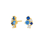 Gold plated silver earring NADINENOR 2 blue