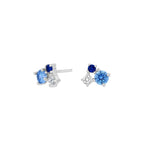 Rhd. Silver earring NADINENPR 1 blue