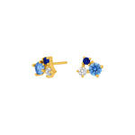 Gold plated silver earring NADINENOR 1 blue
