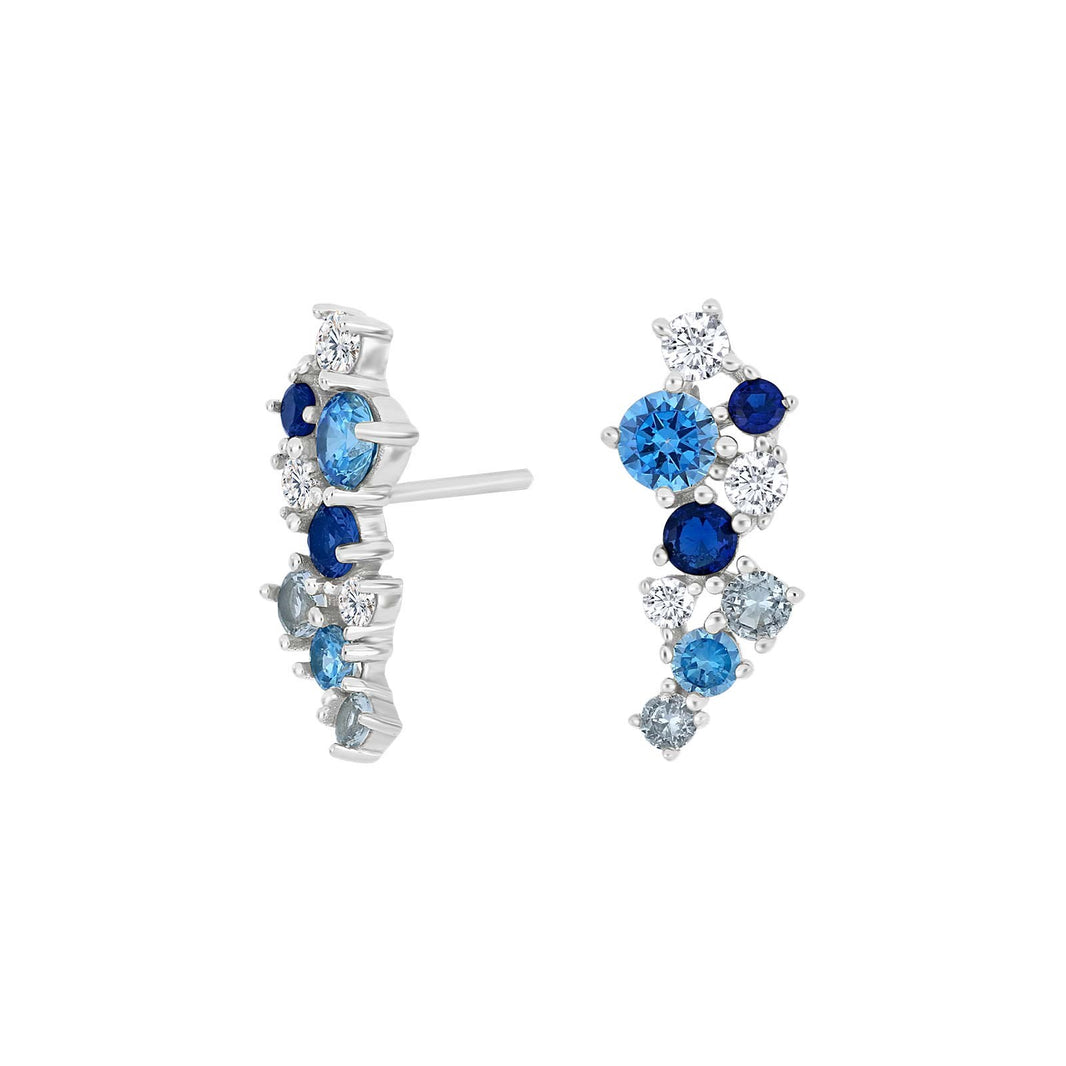 Rhd. silver earrings NADINENOR 3 blue