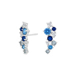Rhd. silver earrings NADINENOR 3 blue
