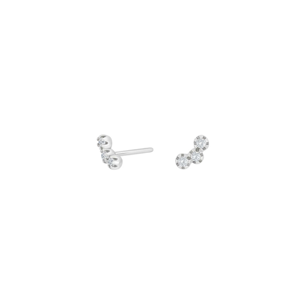 Silver ear studs NANANOR