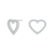 Silver earring heart OBINOR