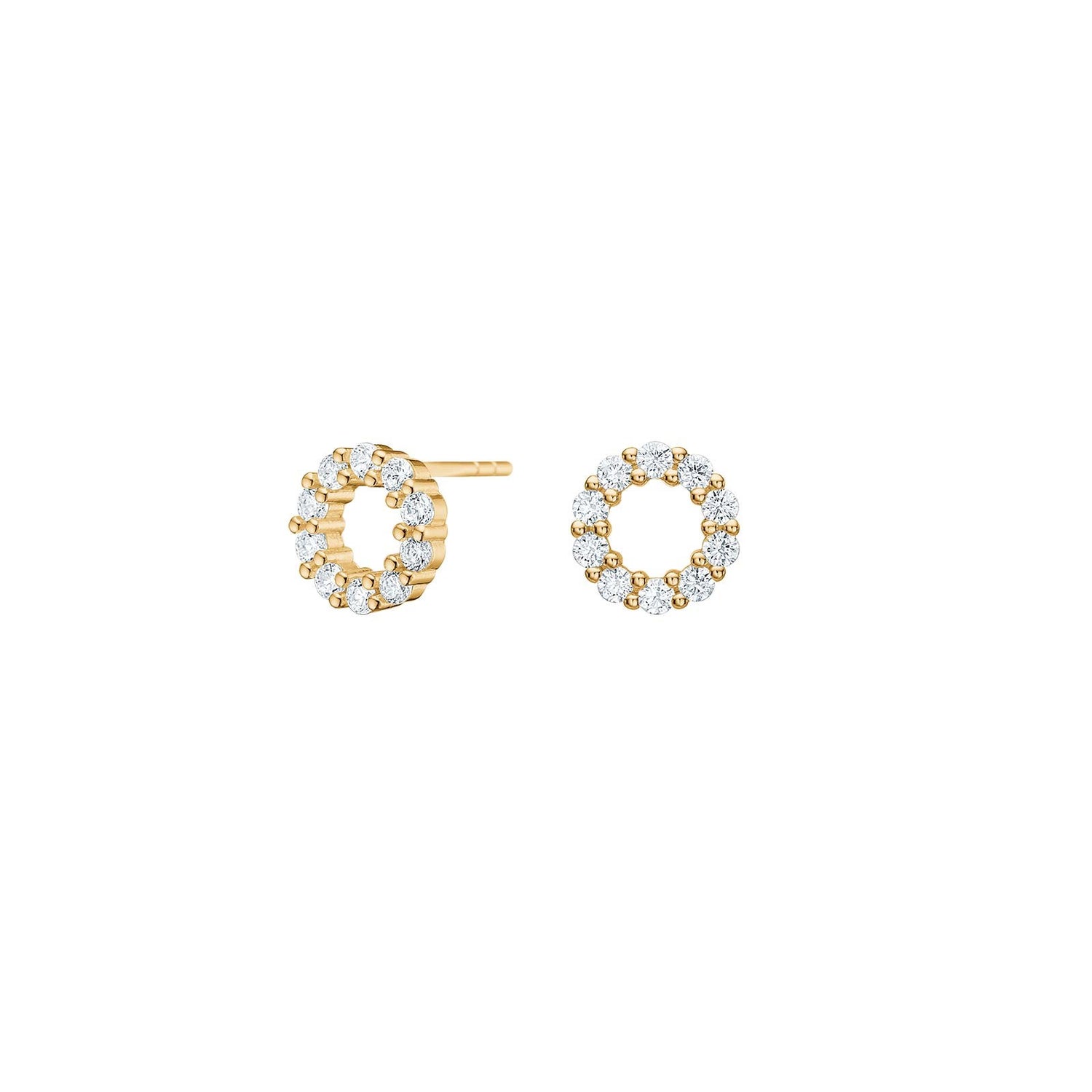 Silberohrring Kreis - Vergoldet