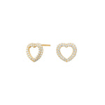 Silver earring heart PAULANOR
