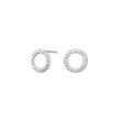 Silver ear studs circle PAULANOR