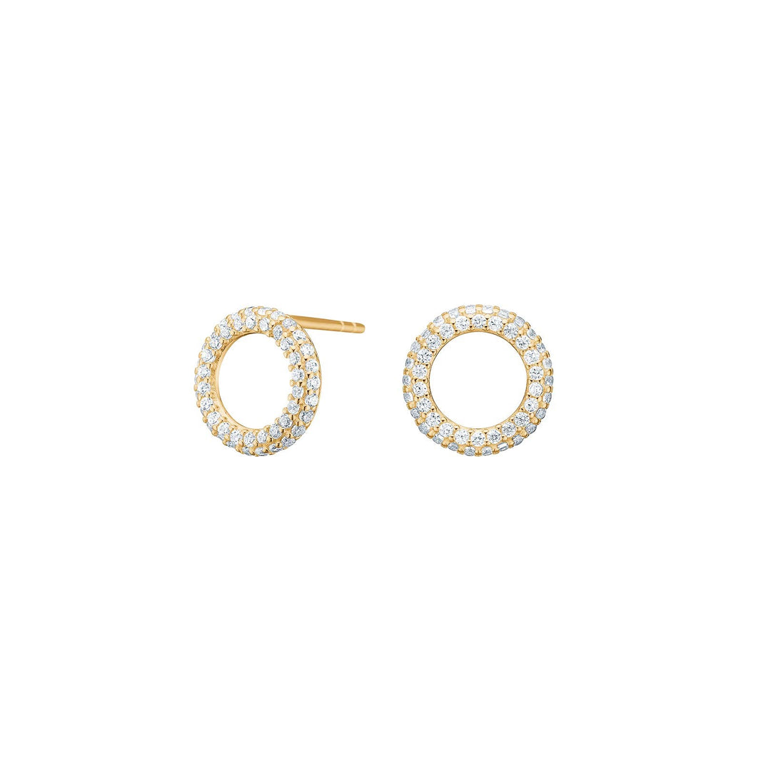 Silver ear studs circle PAULANOR