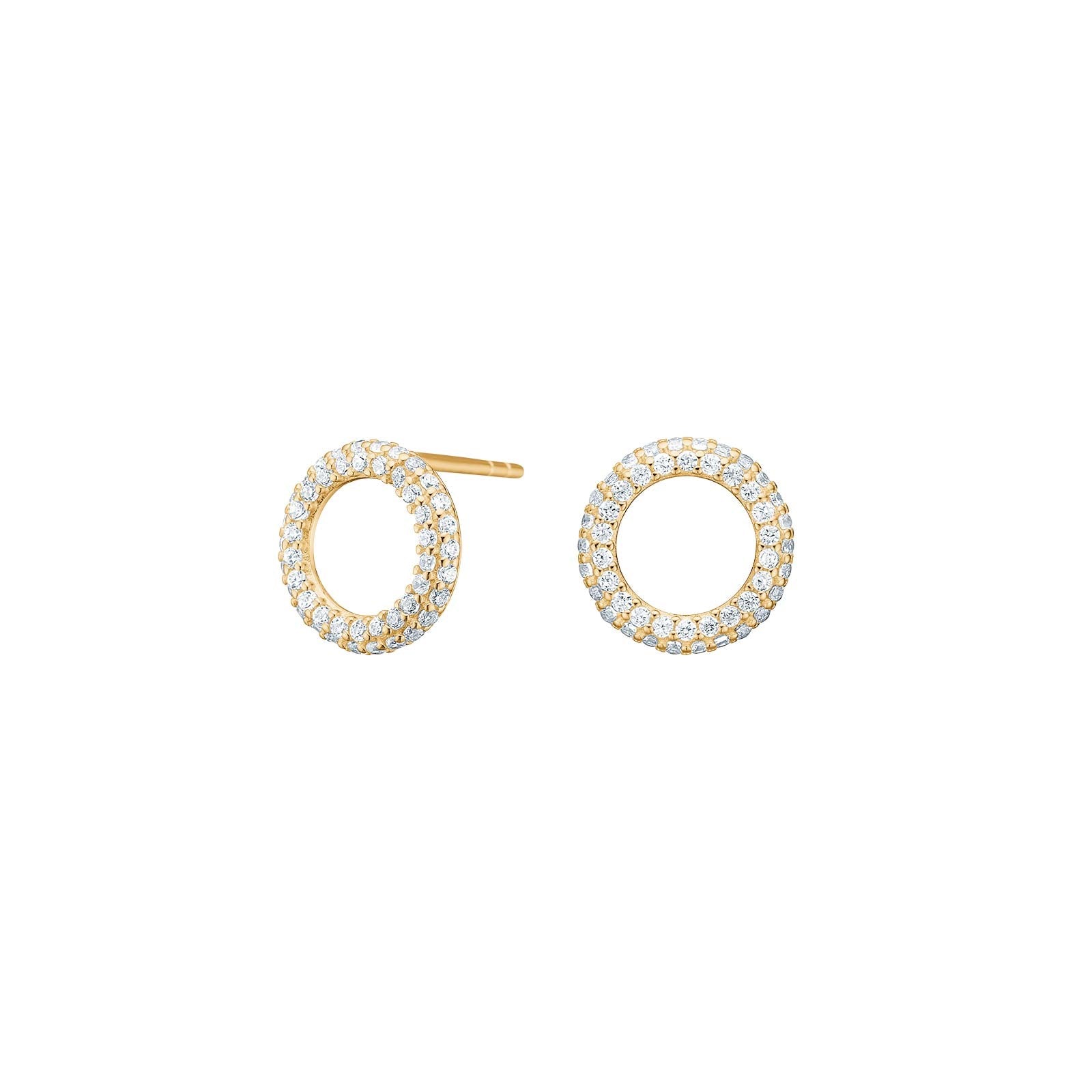 Silver ear studs circle PAULANOR