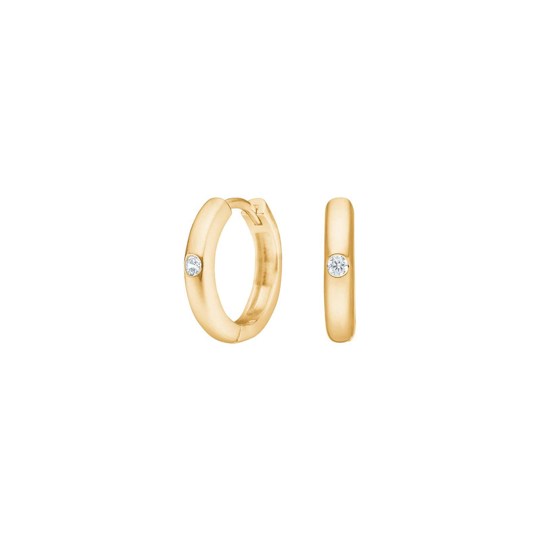 Silver creoles POPNOR - Gold plated