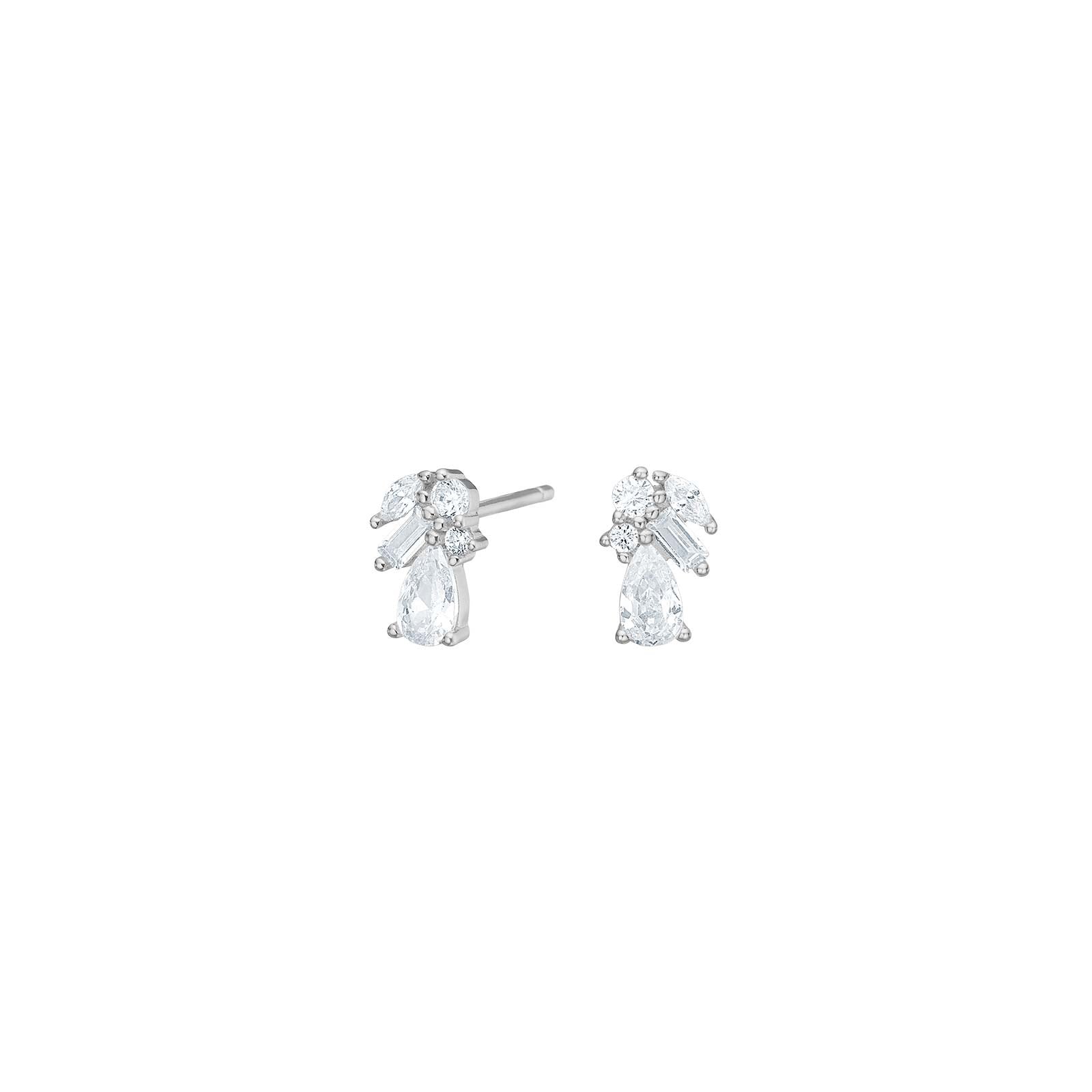 Silver ear studs PIANOR