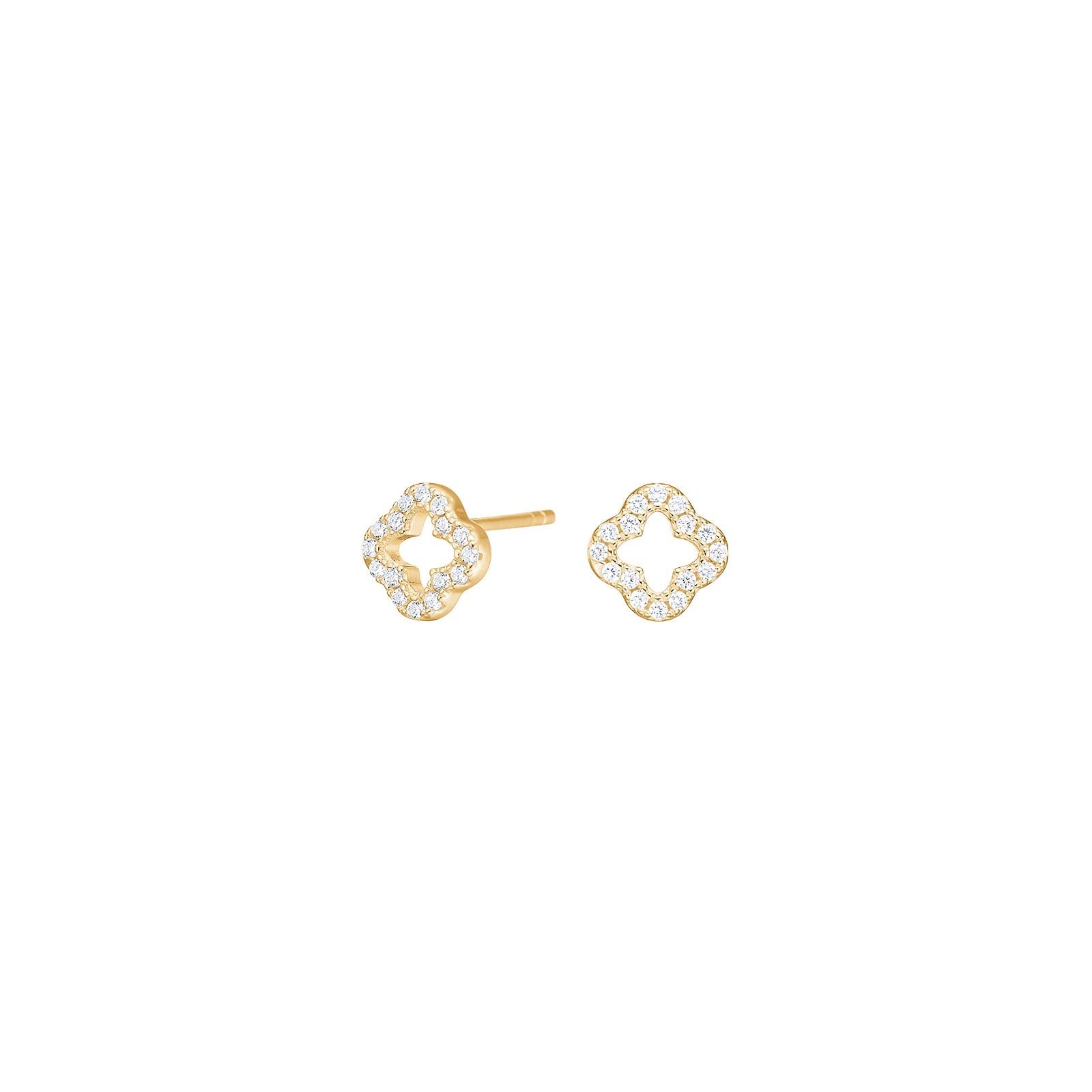 Silver earring four-leaf clover PAMELANOR