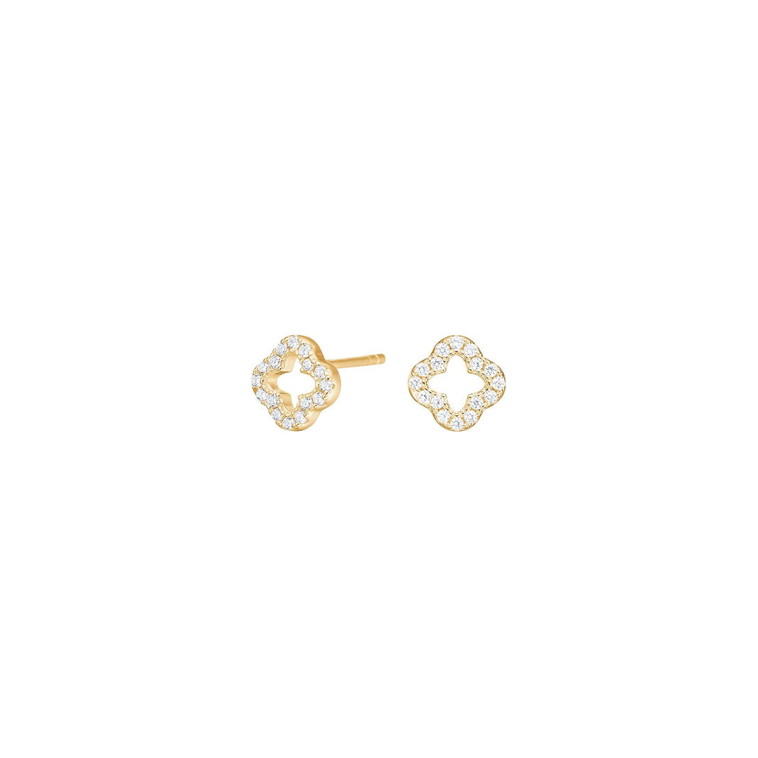 Silver earring four-leaf clover PAMELANOR