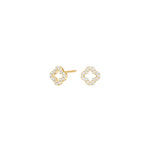 Silver earring four-leaf clover PAMELANOR