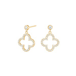 Silver earring four-leaf clover PAMELANOR