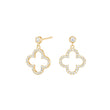 Silver earring four-leaf clover PAMELANOR
