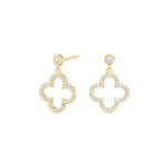 Silver earring four-leaf clover PAMELANOR