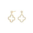 Silver earring four-leaf clover PAMELANOR