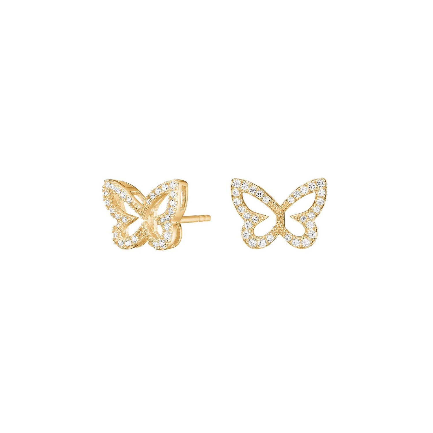 Silberohrring Schmetterling PAMELANOR - Vergoldet