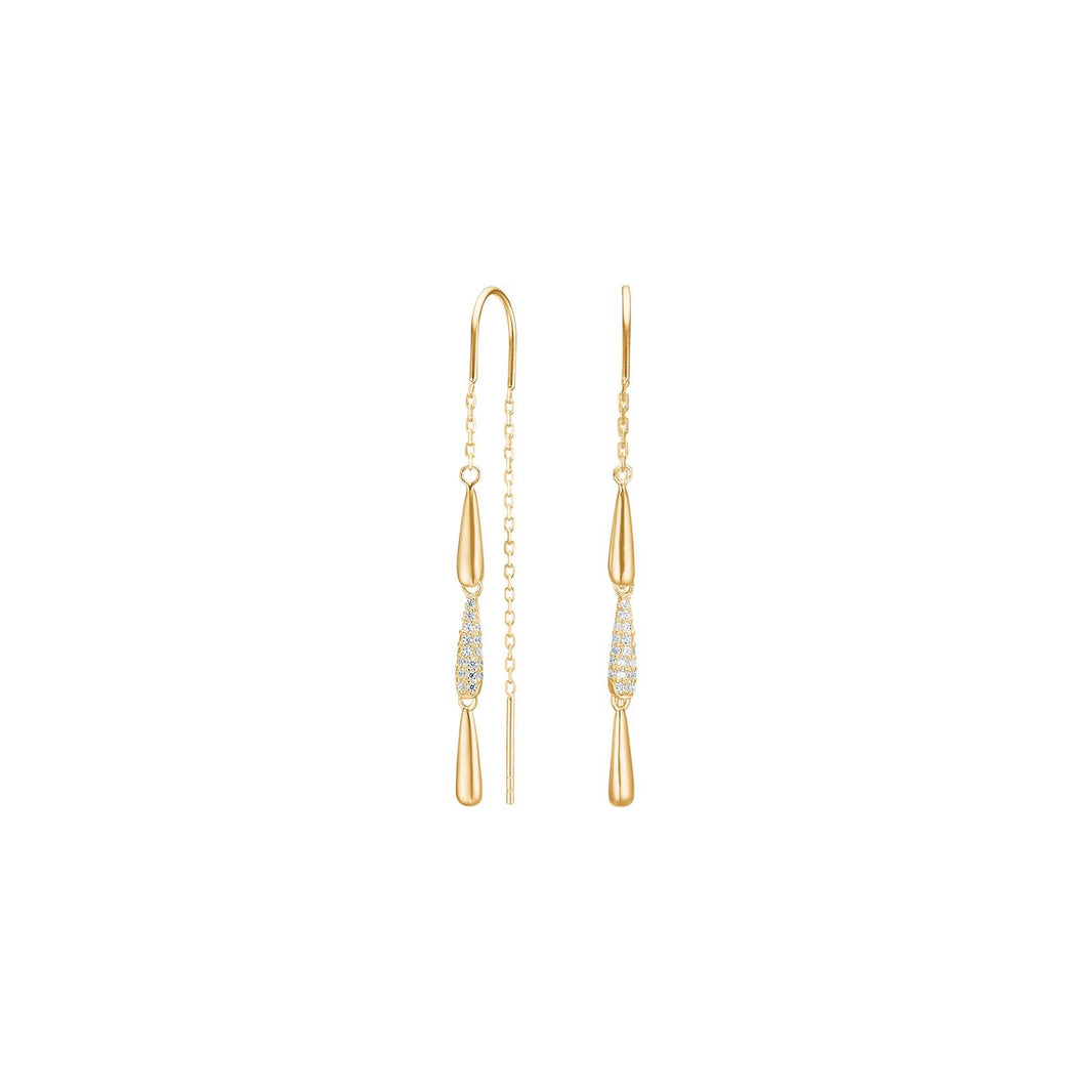 Silver earrings ROMYNOR - Gold plated