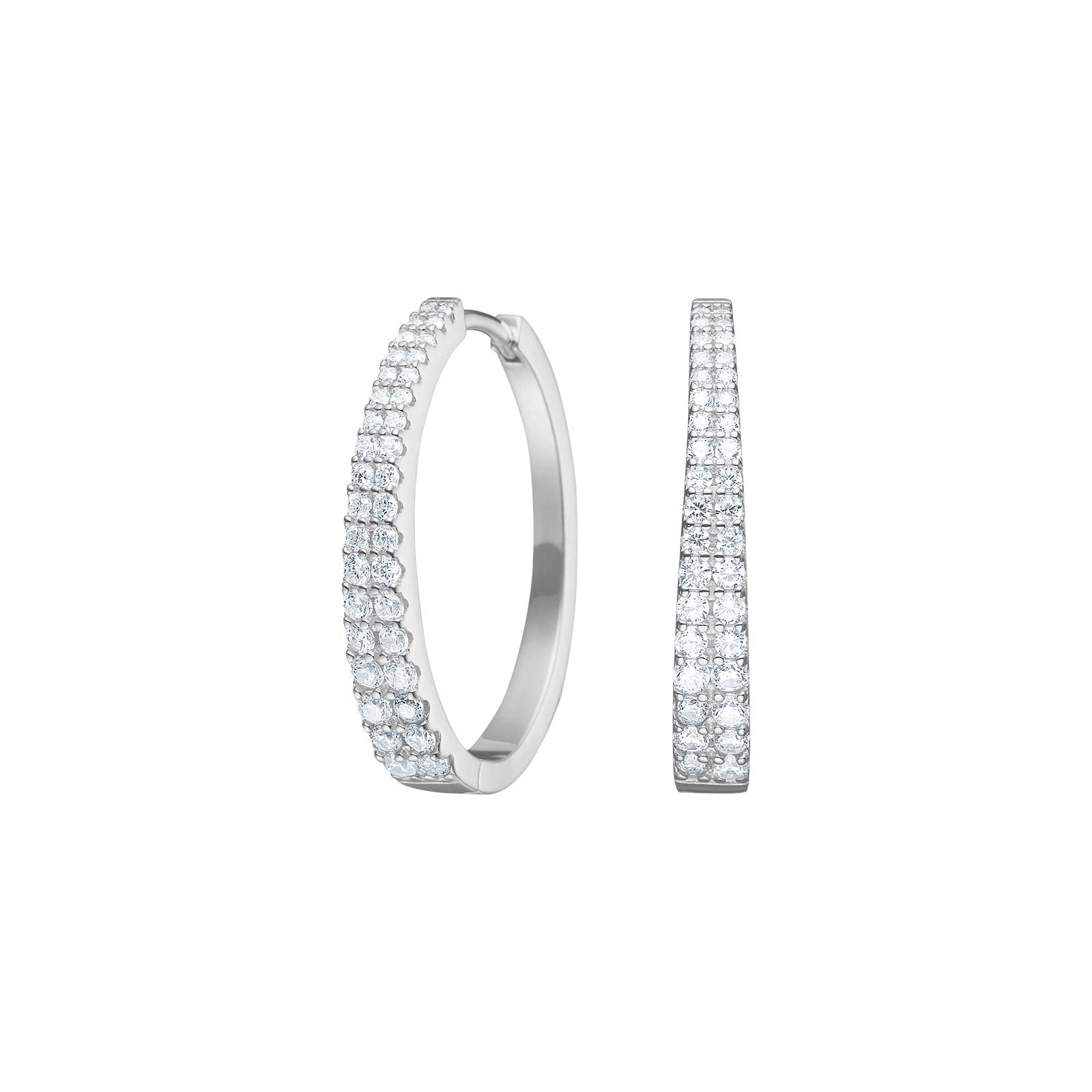 Silver creole large w. cz RUNANOR