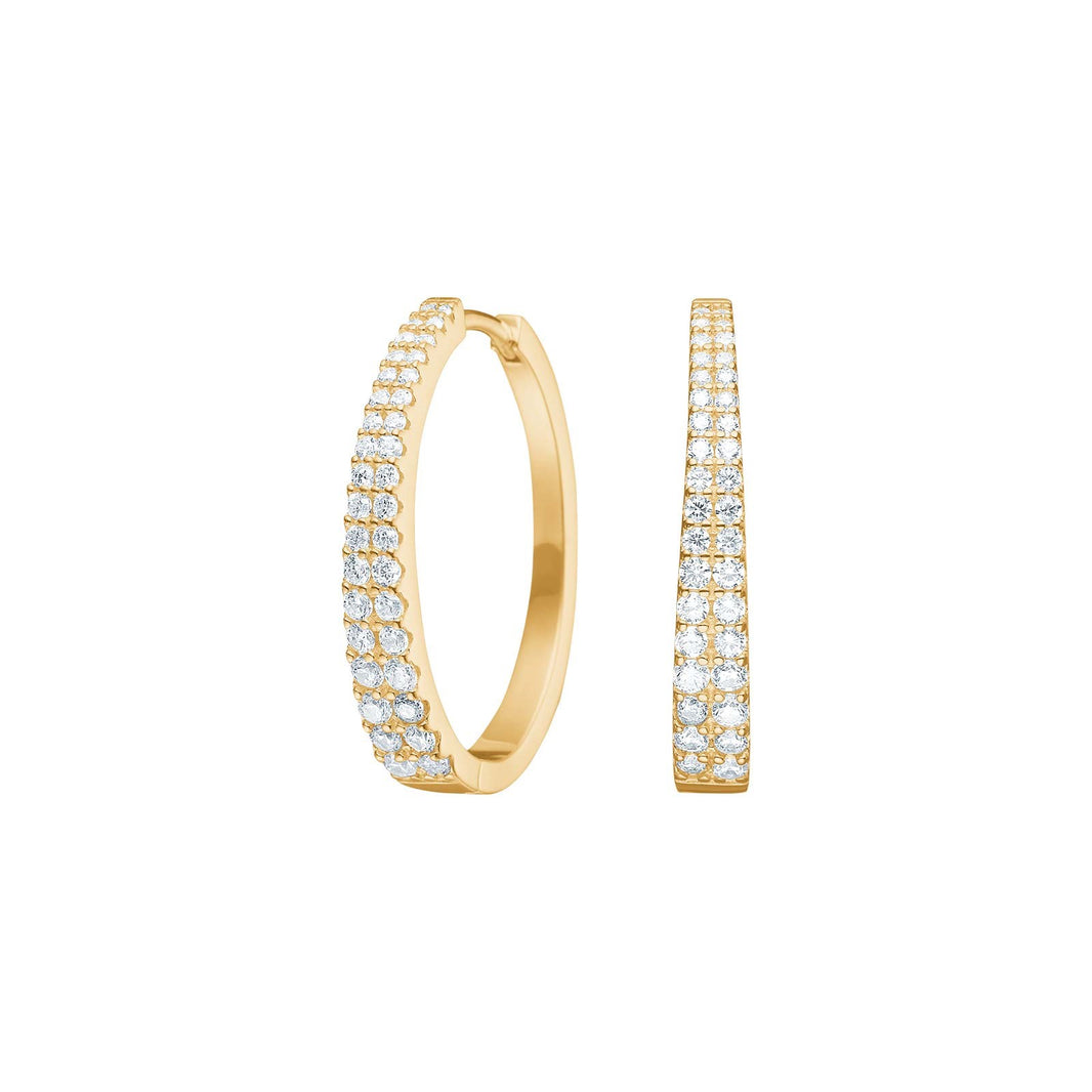 Sølv creoler large RUNANOR - Forgyldt