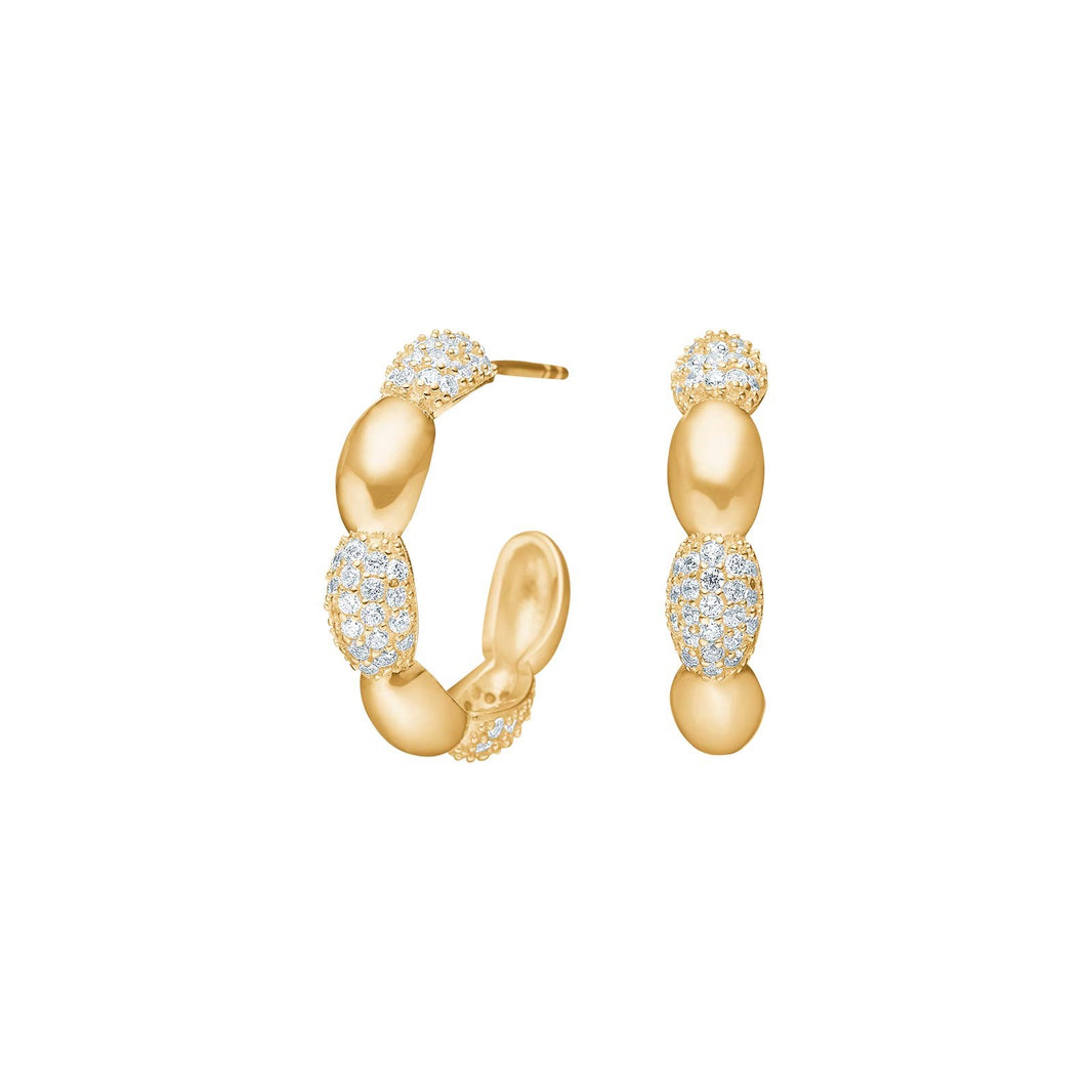 Silver creoles REBECCANOR - Gold plated