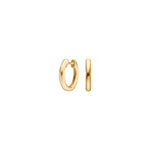 Gold-plated silver rhodium-plated creole 12mm