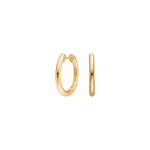 Gold-plated silver rhodium-plated creole 16mm