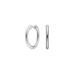 Silver Rhodium-plated Creole 18mm