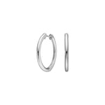 Silver rhodium-plated creole 20mm