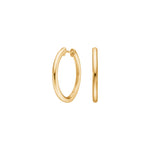 Gold-plated silver rhodium-plated creole 20mm