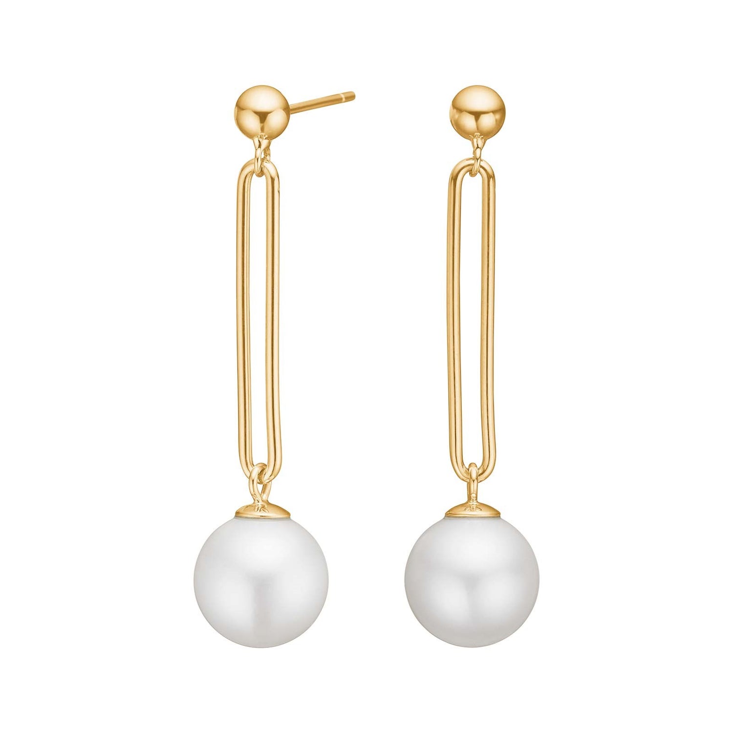 Silberohrringe PEARLY52 - Vergoldet