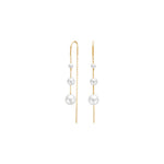 Silver drop earrings white TIFFANYNOR