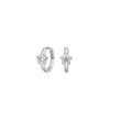 Silber Creolen mit Stern und cz
