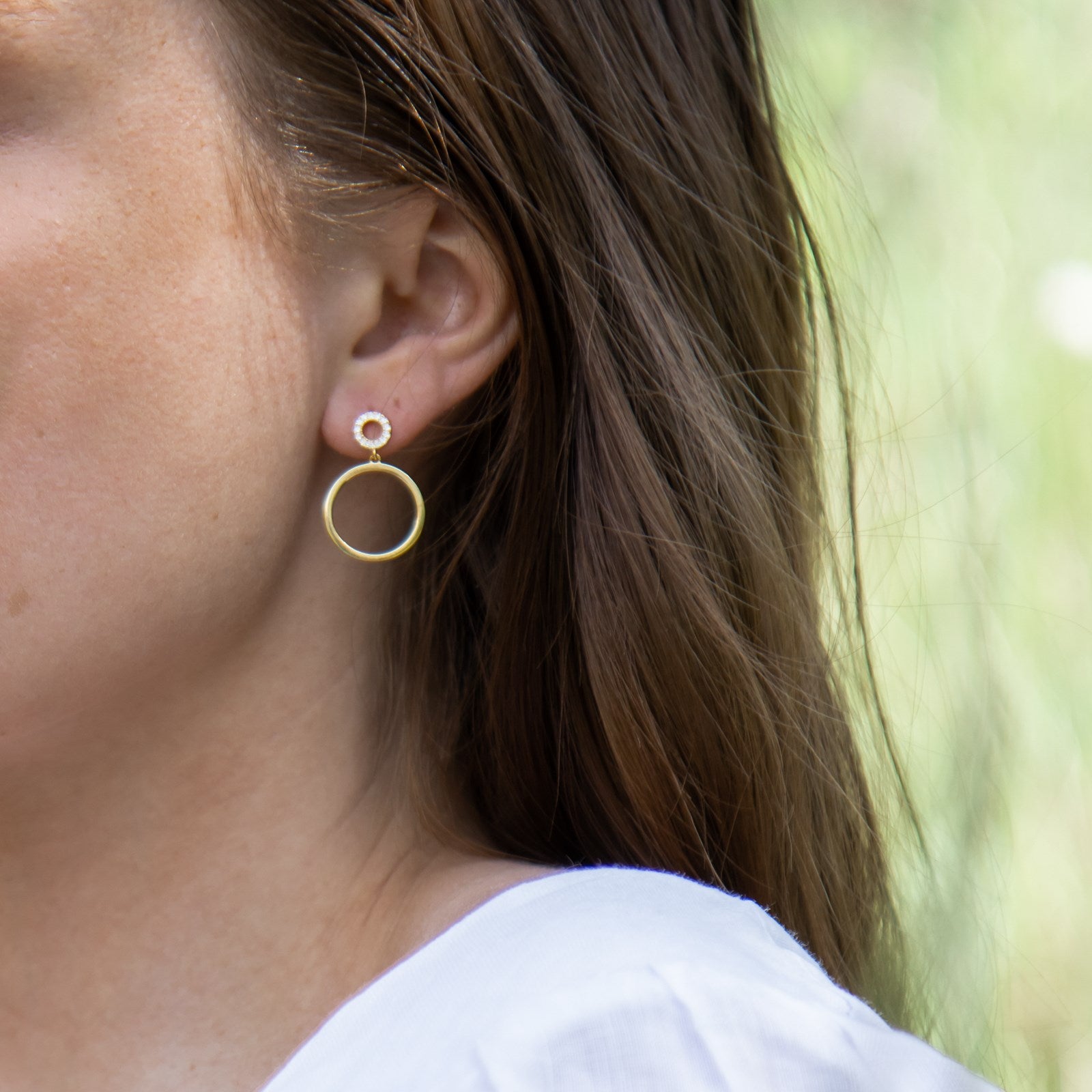 Silver earring DONNANOR 24mm