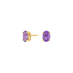 14ct. gold earrings w/amethyst