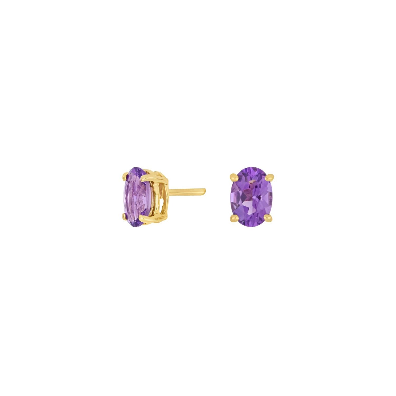 14kt. Goldohrringe m/Amethyst