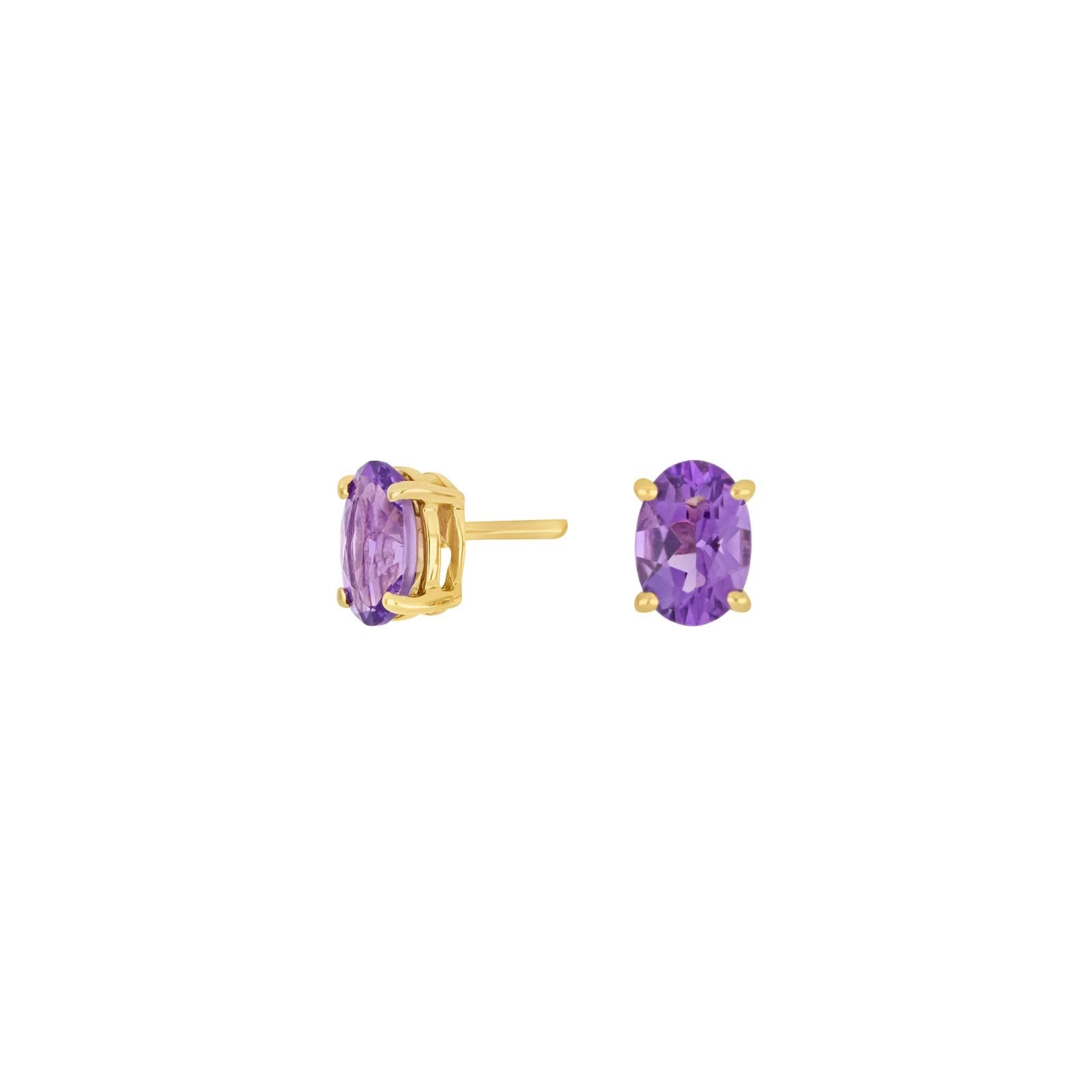 14ct. gold earrings w/amethyst