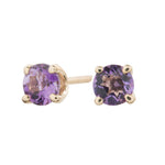 14ct. gold earrings w/amethyst