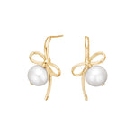 Silver ear studs BOW52