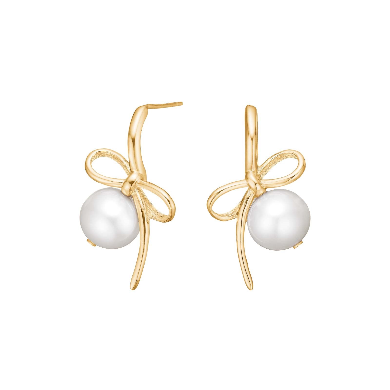 Silver ear studs BOW52