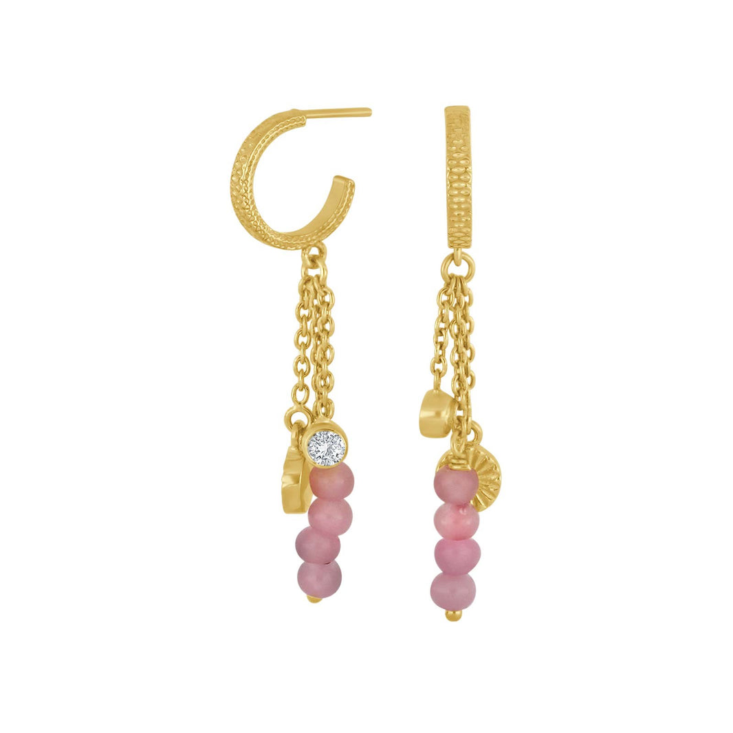 Gold plated silver hoops ICE52