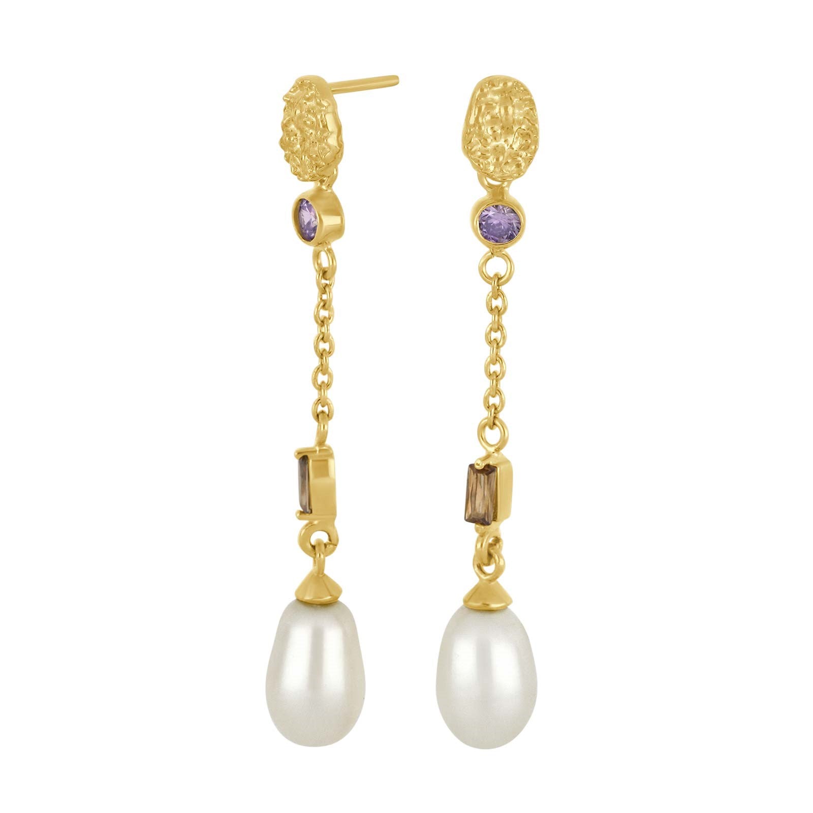 Gold plated silver earring ICE52