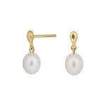 8ct. gold earrings w/freshwaterpearl