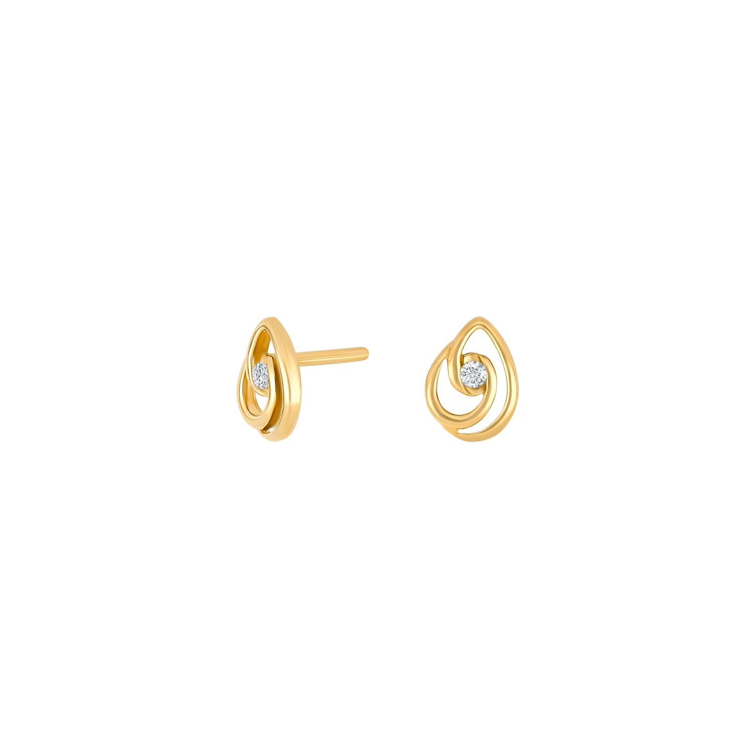 8 Karat Gold Ohrring m. cz