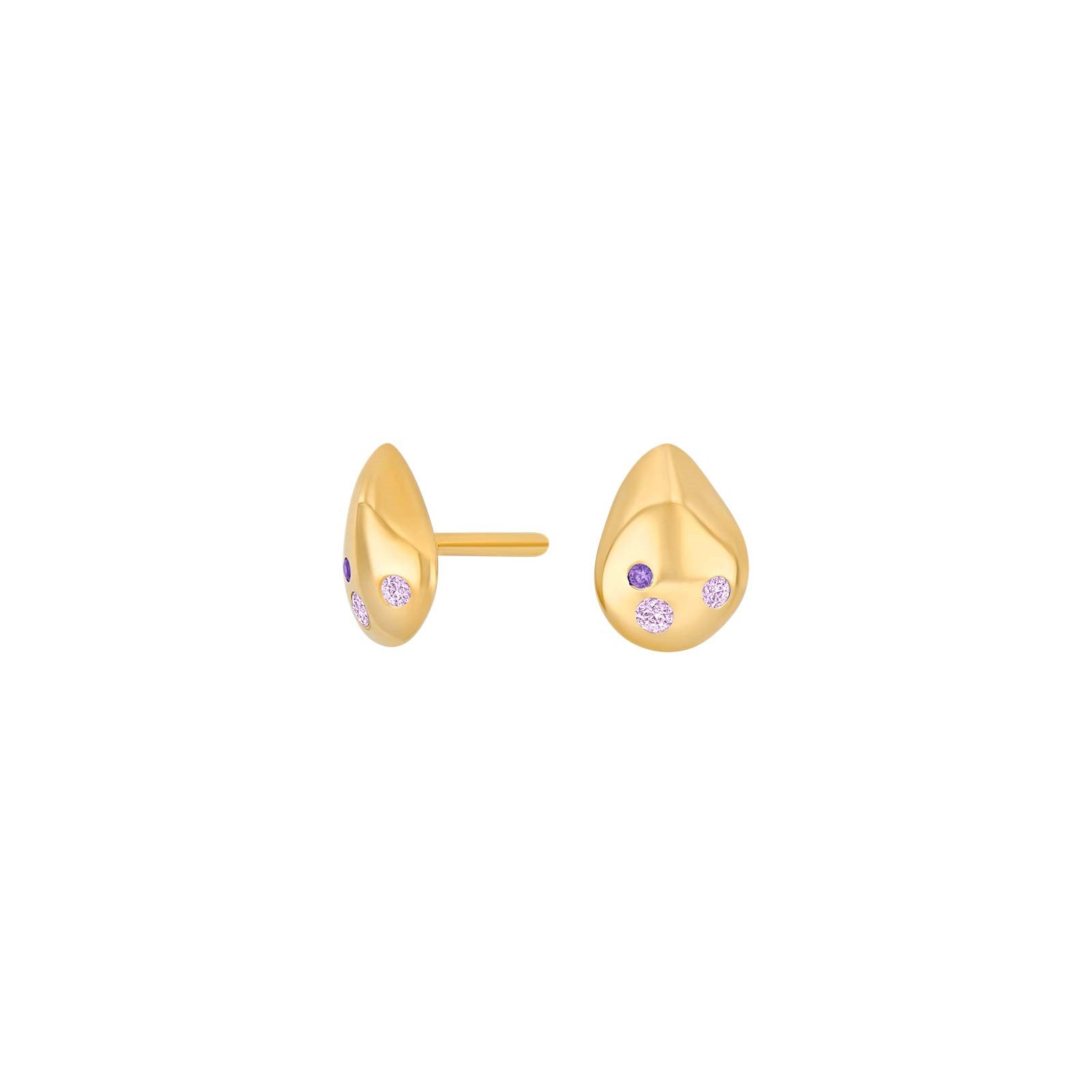 8ct. gold earring w. cz