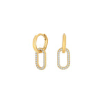 8ct. gold hoops w. cz