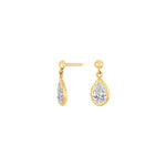 8ct. gold earring w. cz