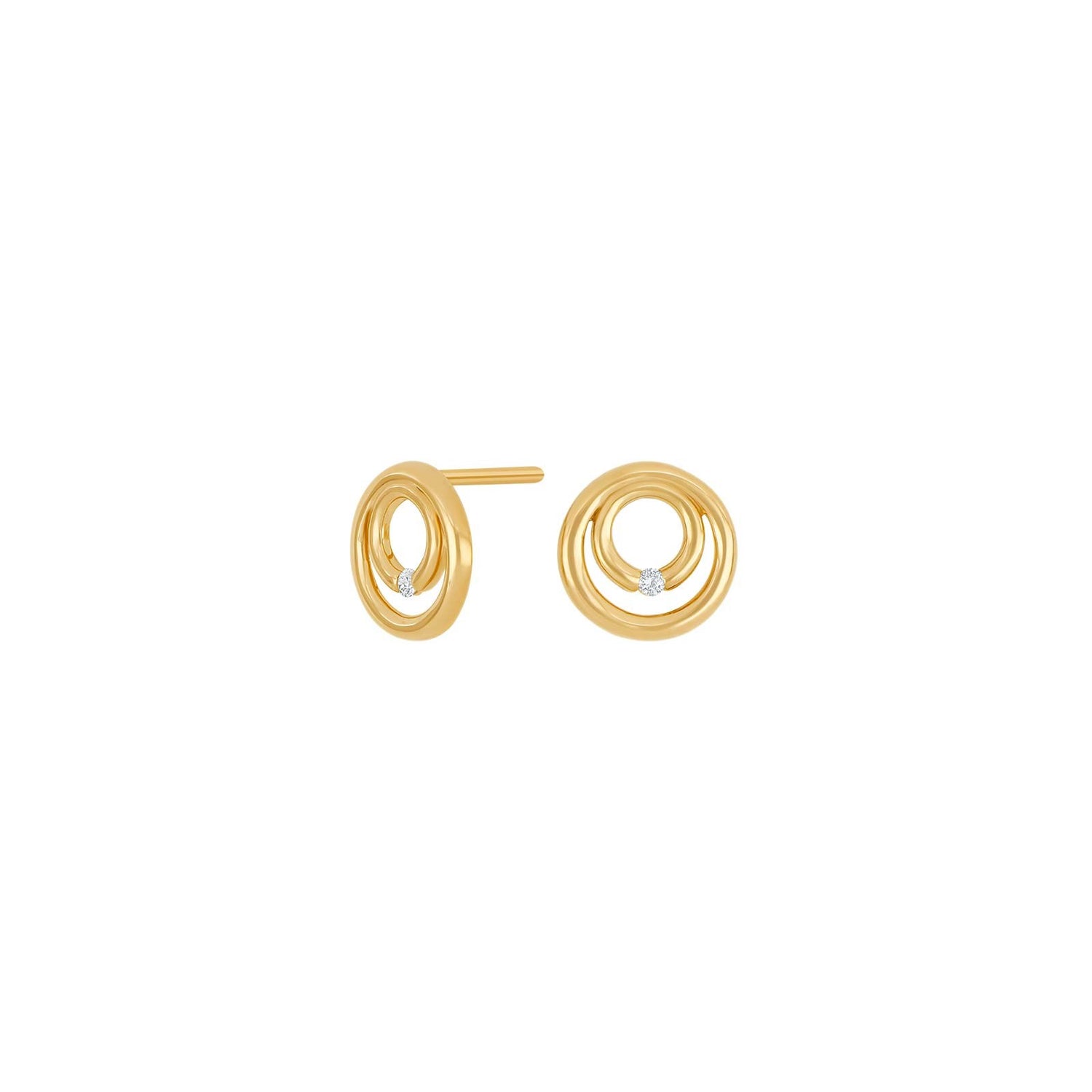 8ct. gold earrings w. cz